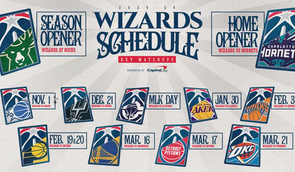 Wizards Schedule Release Featuring Mentalist Christophe Fox