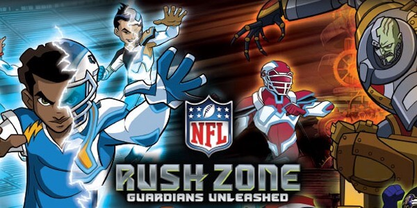 A picture of Nickelodeon and sports through NFL Rush Zone game