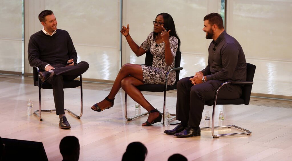 Chiney Ogwumike and Justin Pugh at Hashtag Sports 2017