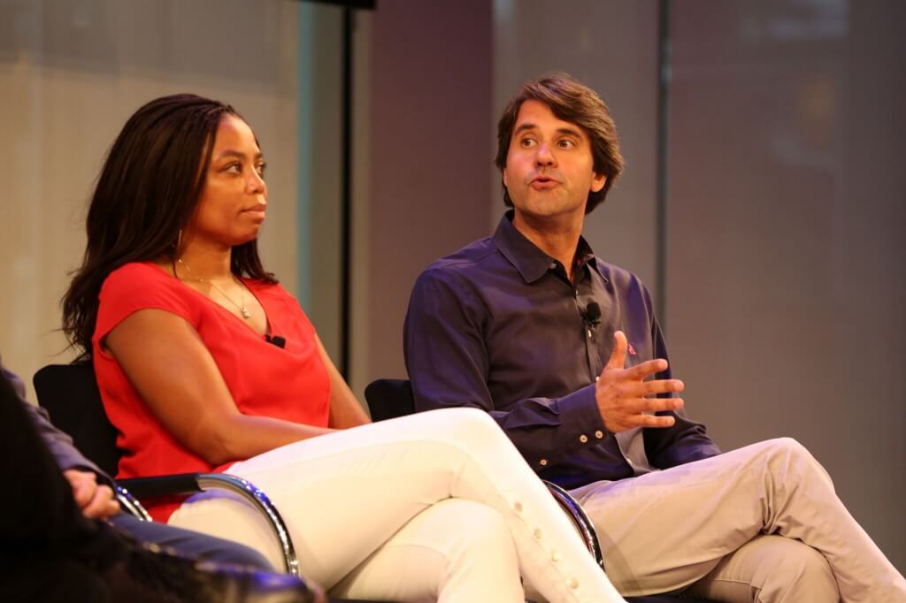 Jemele Hill and Daniel Roberts at Hashtag Sports