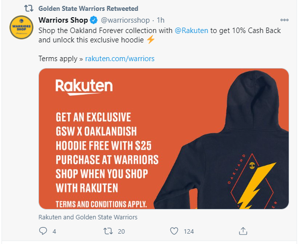 Warriors Shop - Shop the Oakland Forever collection with Rakuten to get 10%  Cash Back and unlock this exclusive hoodie ⚡️️ Terms apply » rakuten.com/ warriors