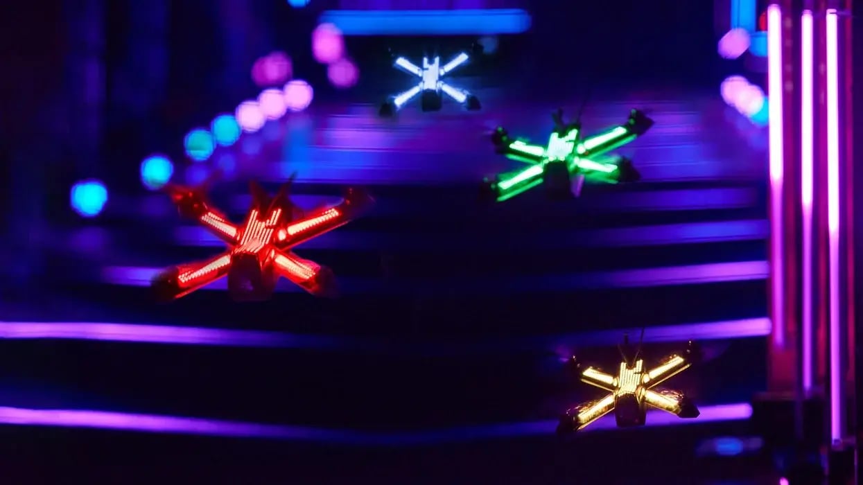 colorful-drones-flying